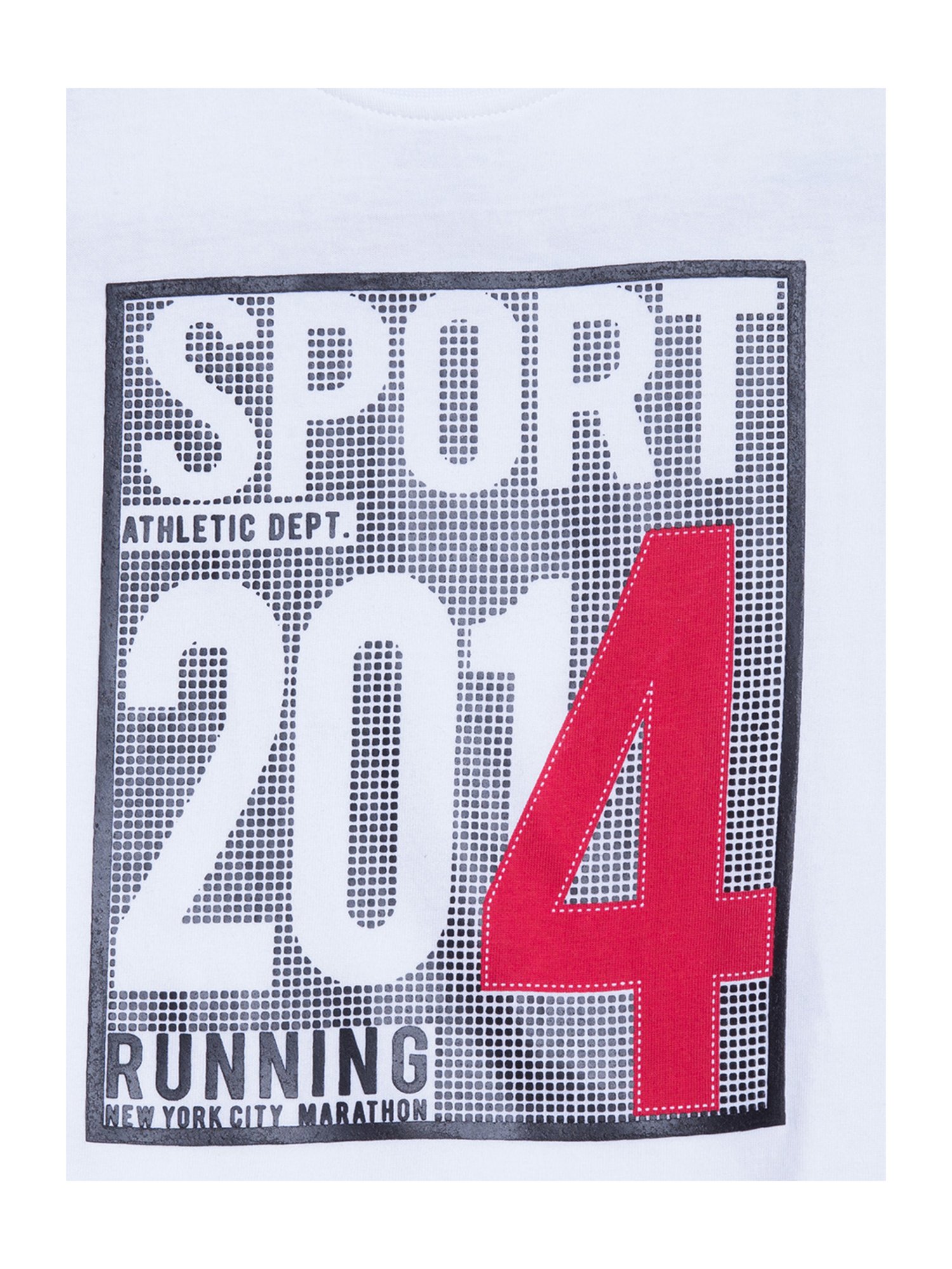 Blue Giraffe Kids White Cotton Printed T-Shirt