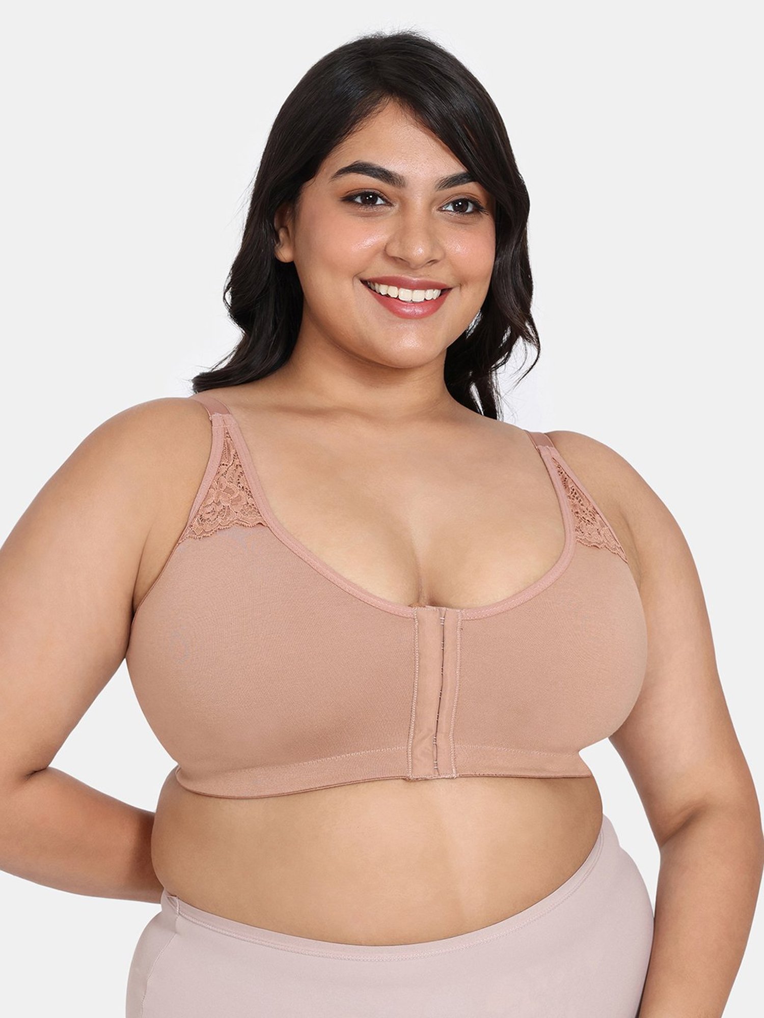 Rosaline by Zivame Nude Full Coverage Double Layered Non-Wired Bra