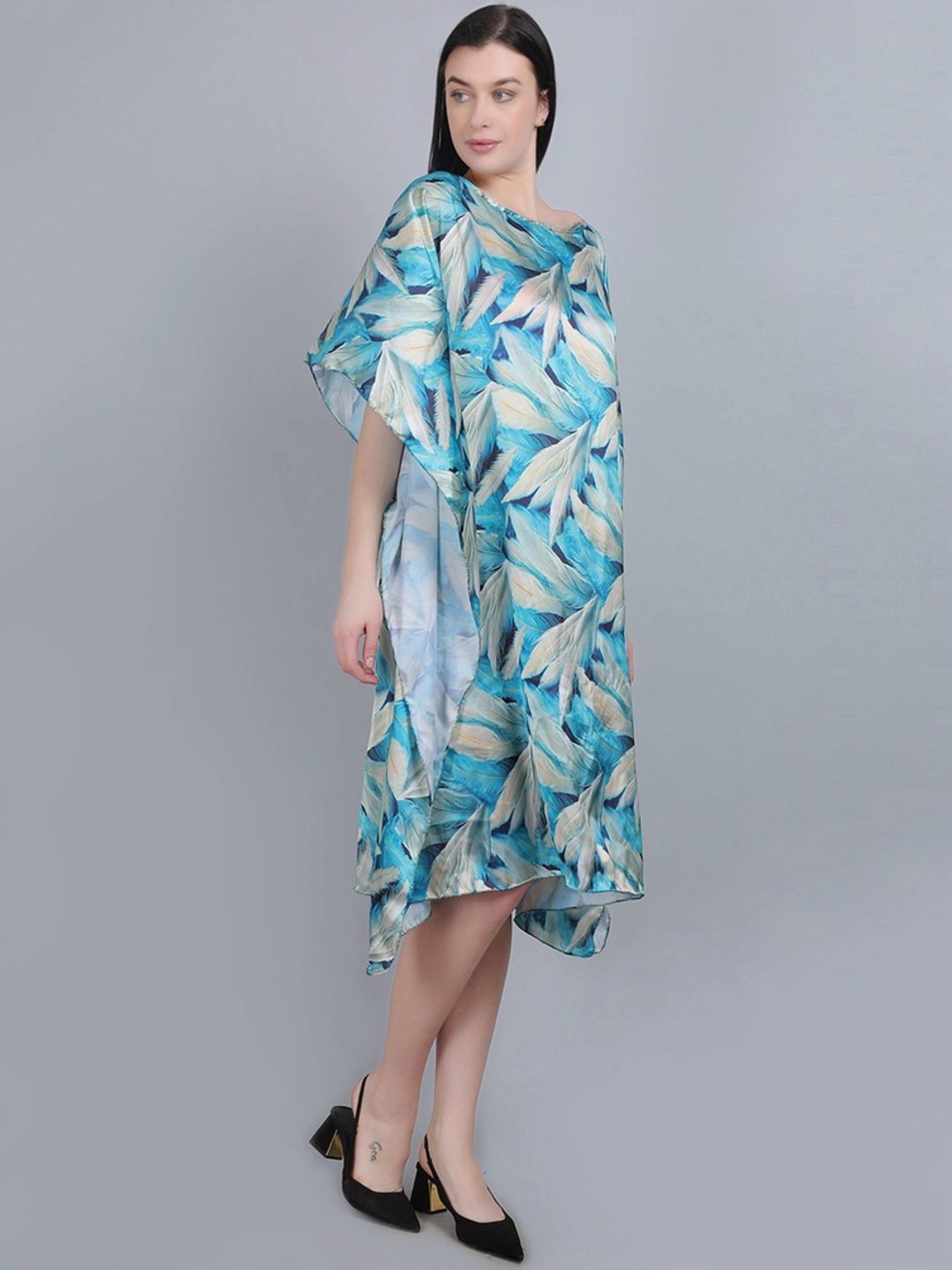 mod & shy Blue Printed Kaftan