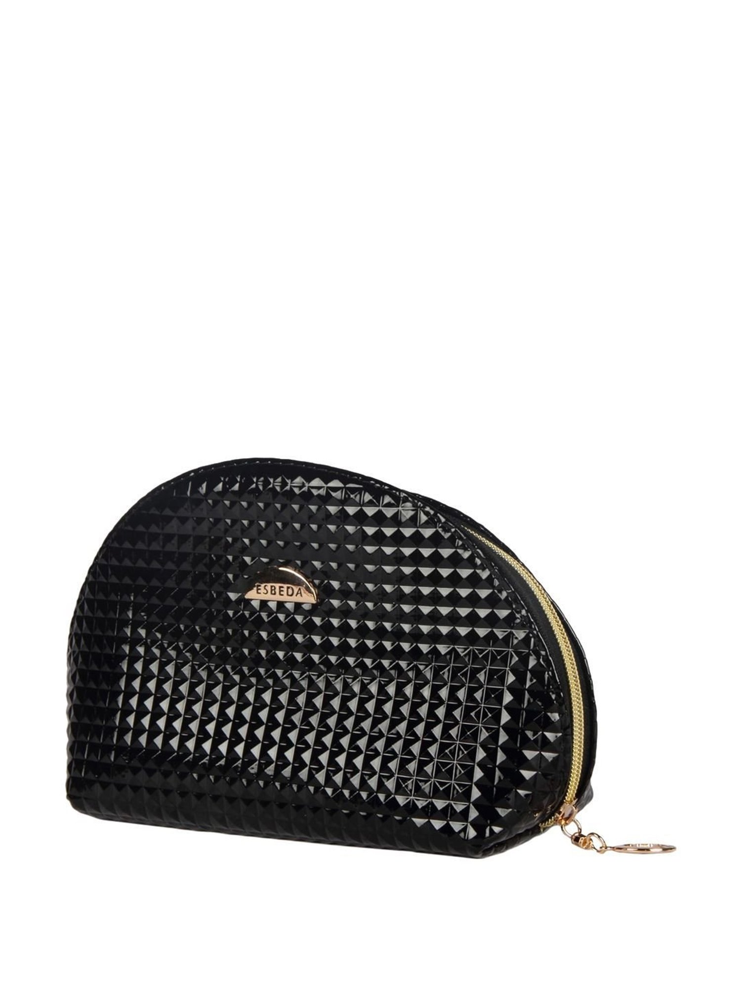 Esbeda Black Textured Small Pouch Set of 4