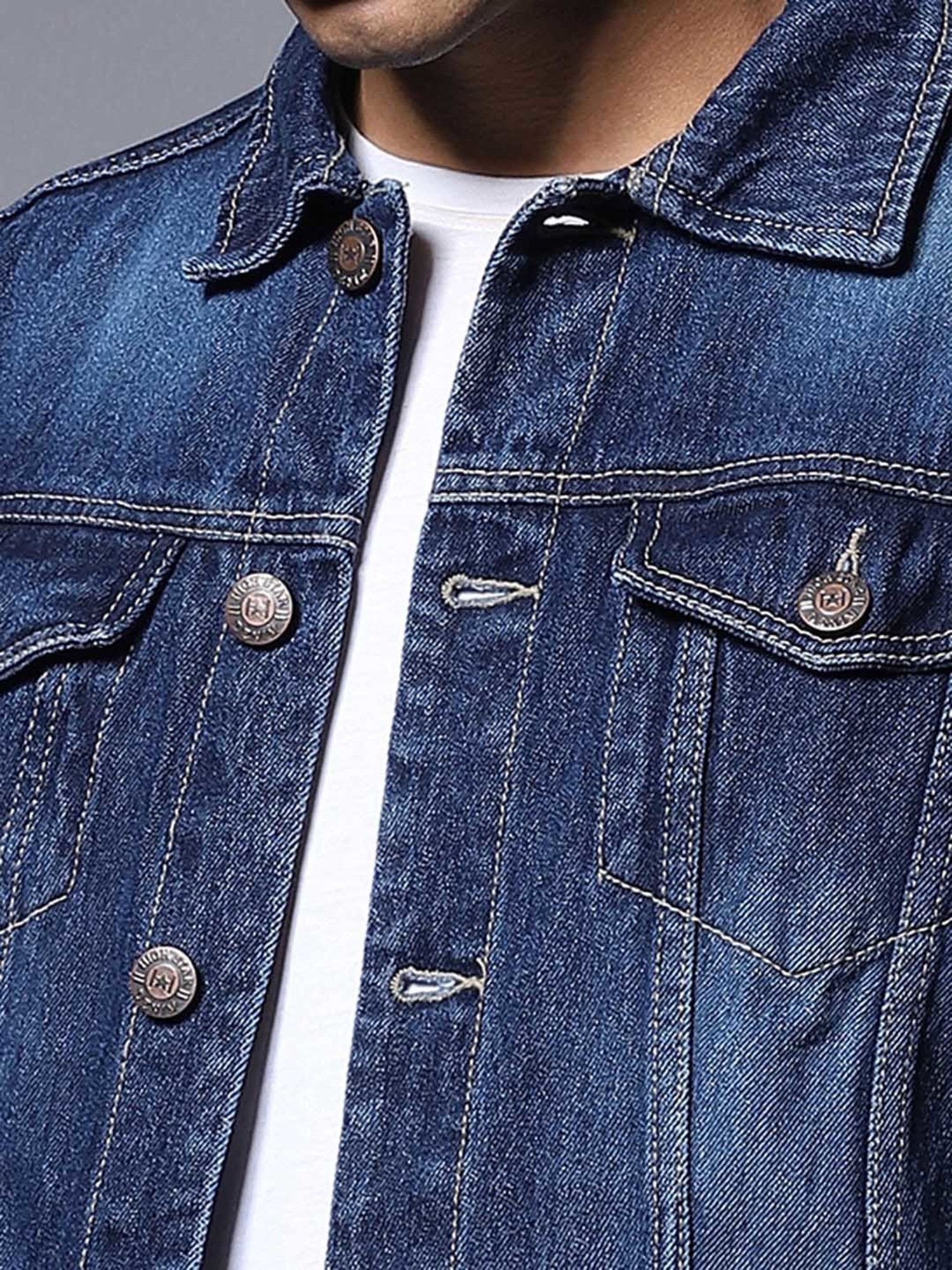 High Star Dark Blue Regular Fit Denim Jacket