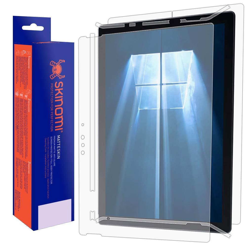 Surface Pro 4 Screen Protector + Full Body (Surface Pro 2017), Skinomi MatteSkin Full Skin Coverage + Screen Protector for Surface Pro 4 Anti-Glare and Bubble-Free Shield