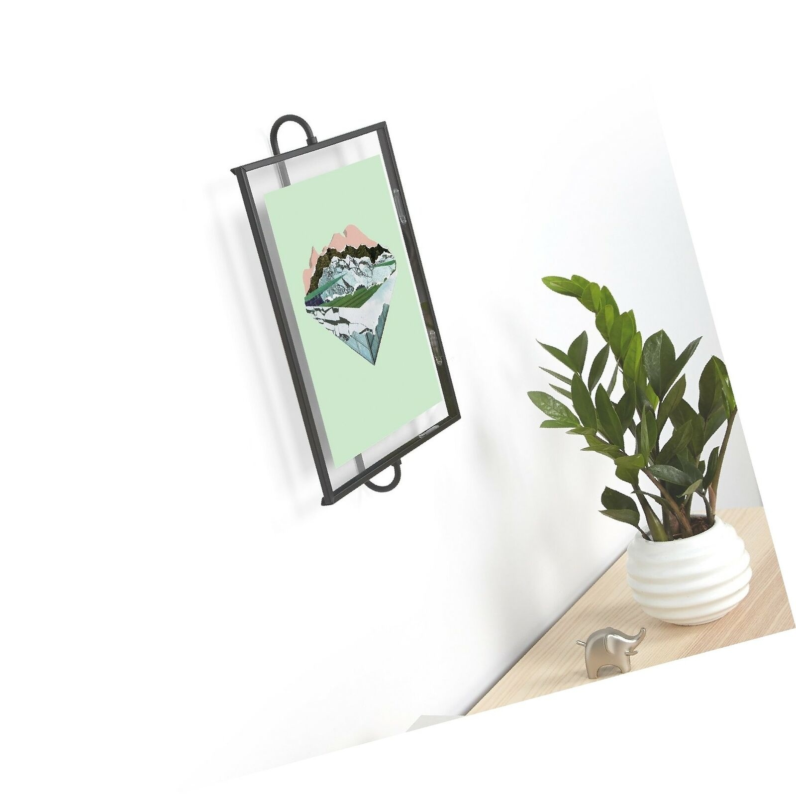 Umbra 1005428-040 8 x 10 in. Phantom Wall Picture Floating Frame, Black