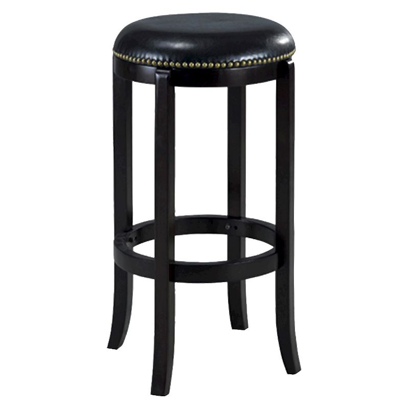 Cordova Swivel 24" Counter Height Barstool Hardwood/Black - Boraam