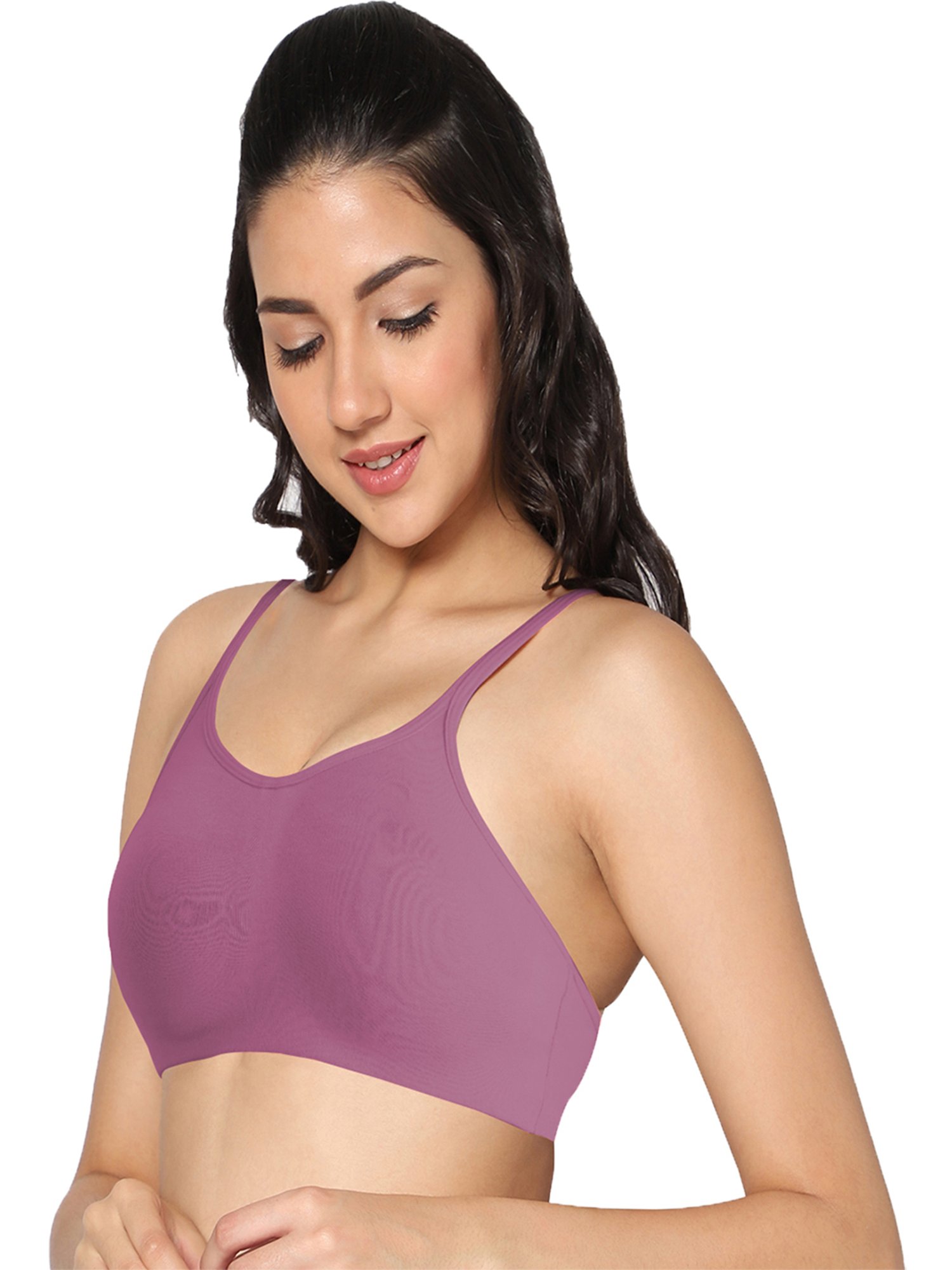 IN CARE Purple & Skin Sports Bra- Pack of 2