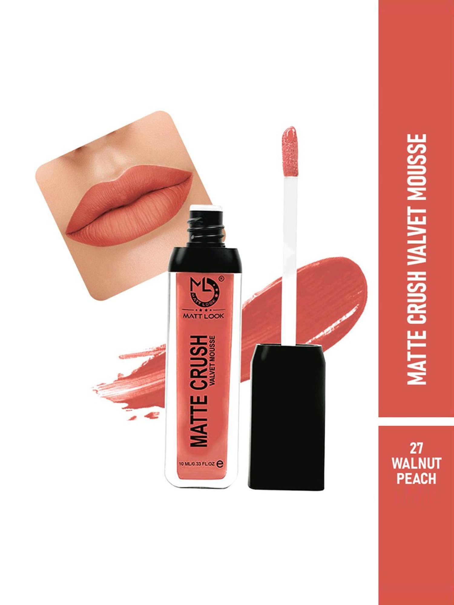 Matt Look Matte Crush Velvet Mousse Liquid Lipstick 27 Walnut Peach - 10 ml