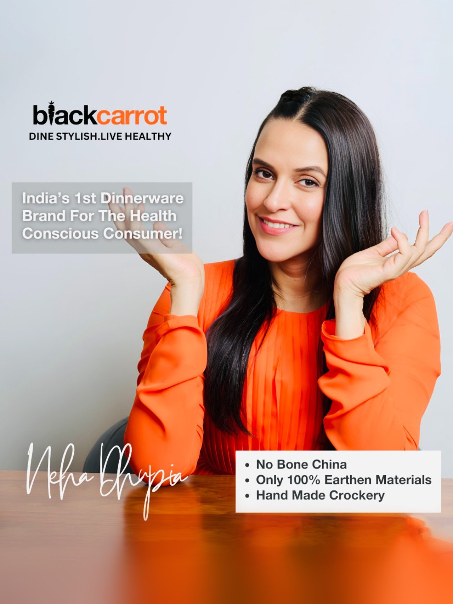 BlackCarrot Black Ceramic 21 Pcs Modern Dinner Set