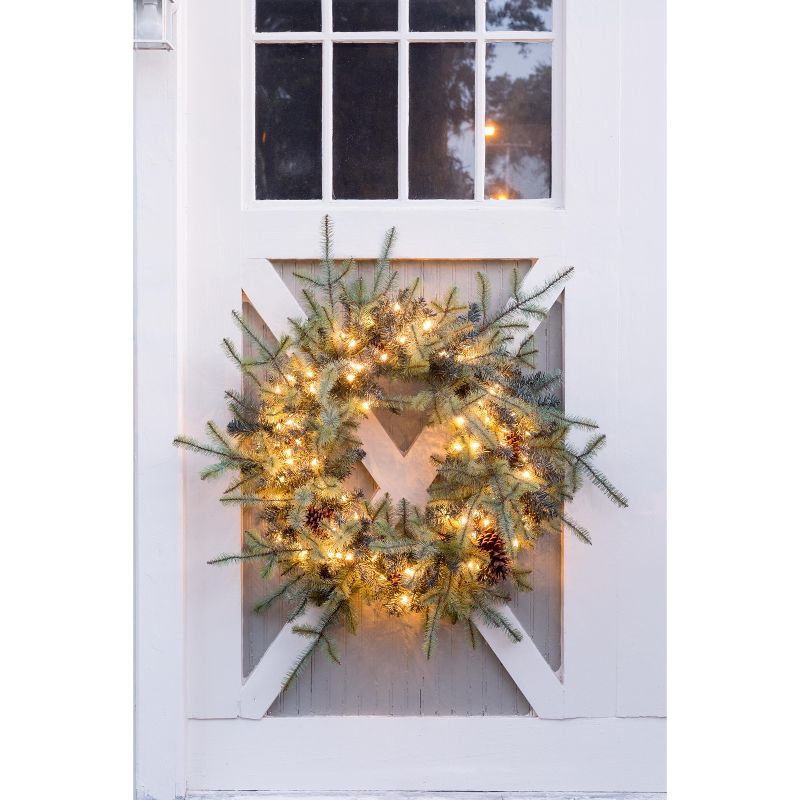 Park Hill Collection 40" Blue Spruce Wreath LED