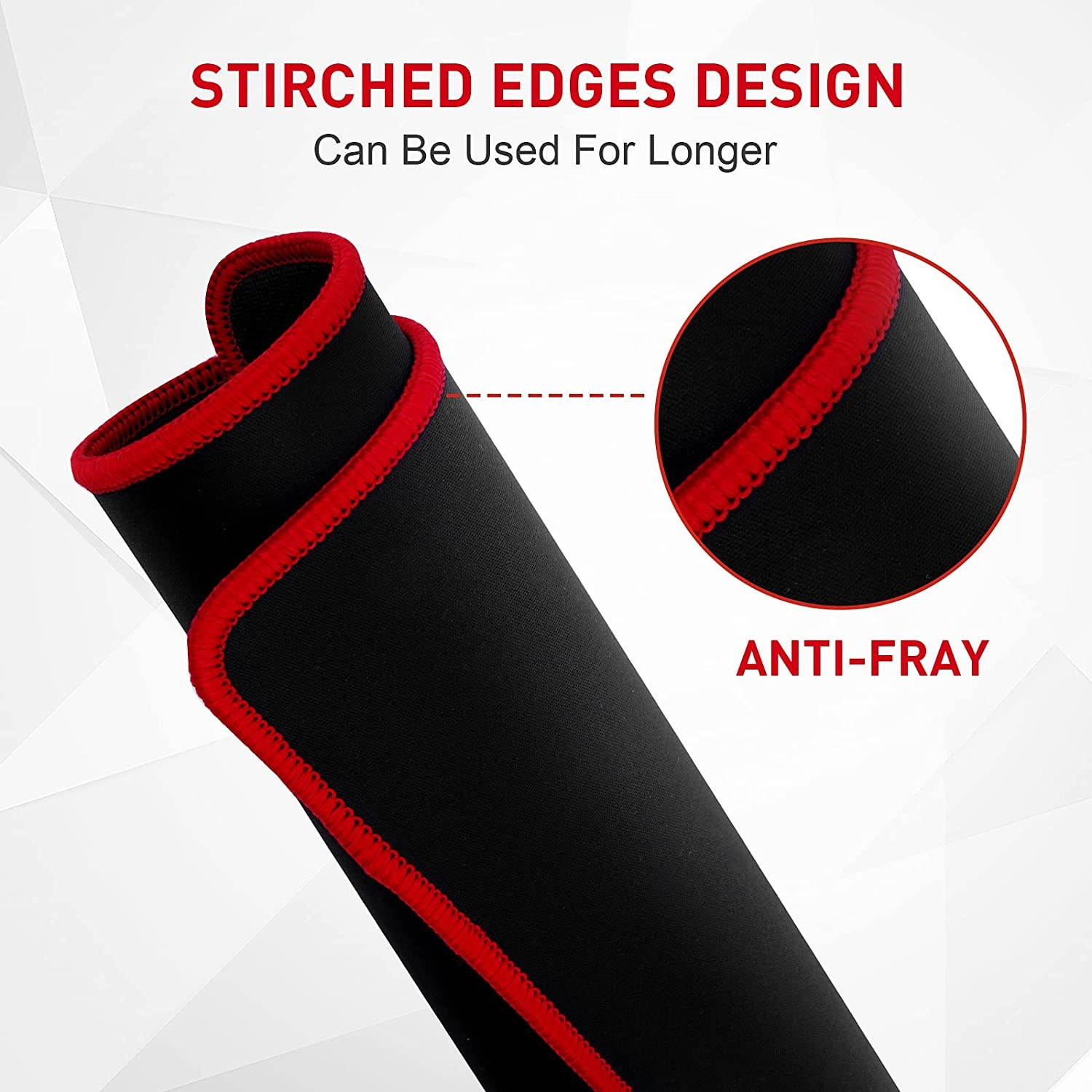 Havit Gaming Mouse Pad (13.78 x 10.63 x 0.12 Inch) Mouse Mat with Stitched Edges & Waterproof Surface, Non-Slip Base Ergonomic Mousepad for Laptop Computer, Black