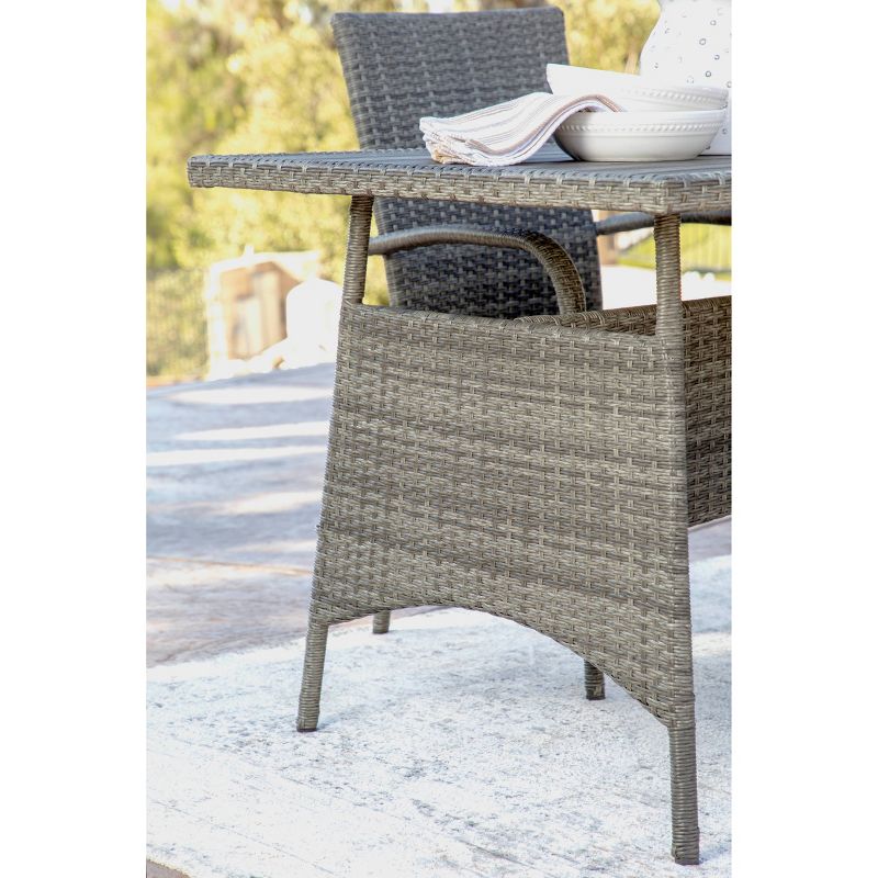 Ariana 5pc Outdoor Wicker Dining Set - Dark Gray - Coaster