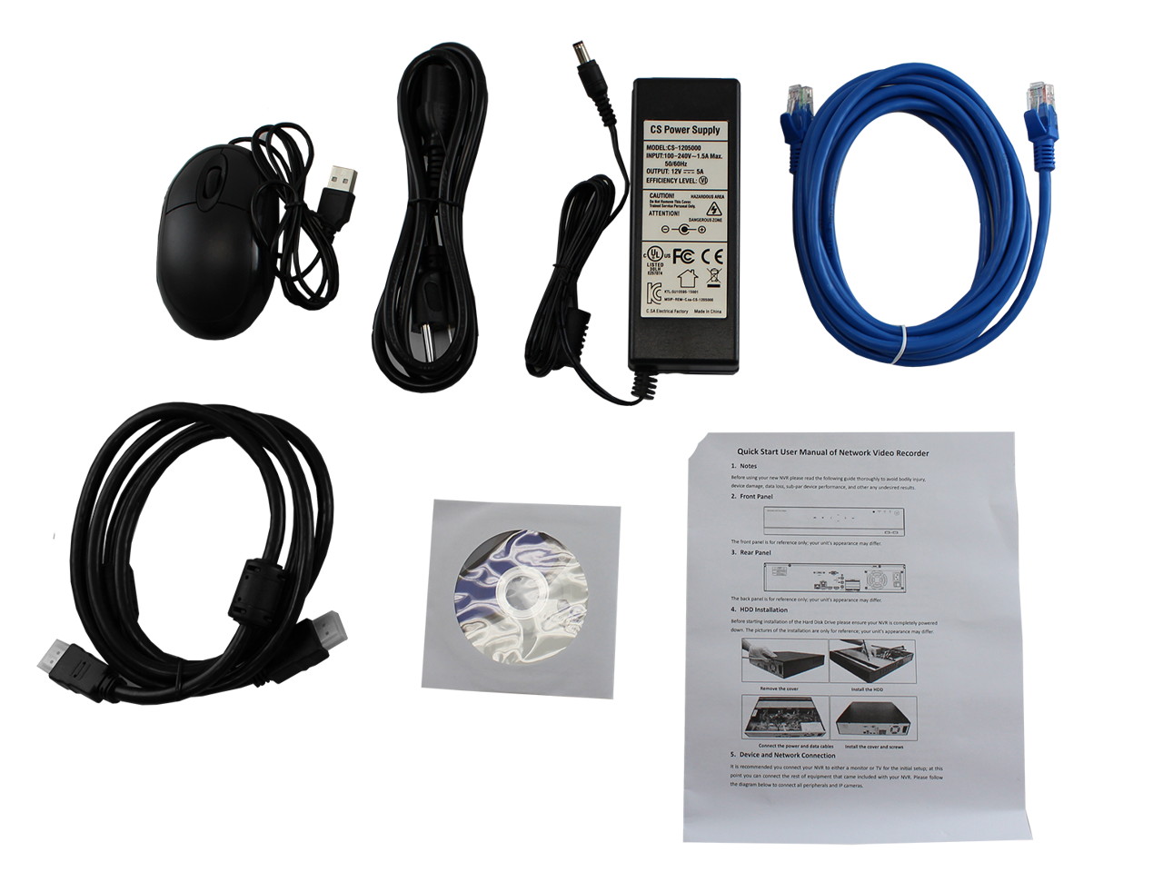 GW Security 8 Channel 4K 8MP (3840&times;2160) H.265+ IP PoE AI Smart NVR Security Camera System with 4 x Outdoor/Indoor 4K Microphone Dome Security Cameras, Human Detection, Starlight Color Night Vision