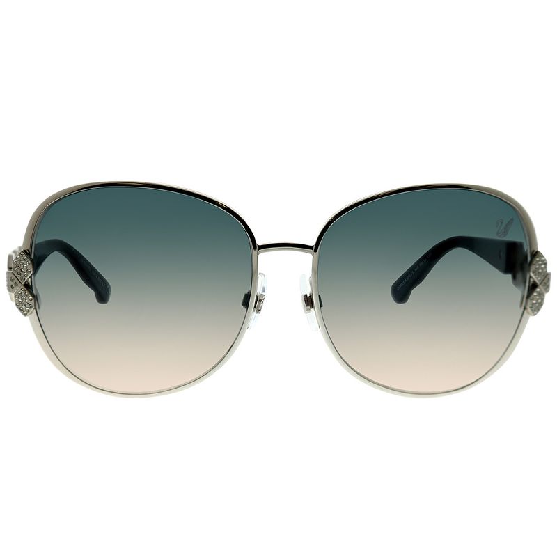 Swarovski SK0073 16B Womens Square Sunglasses Silver 58mm