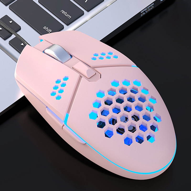 USB Wired Game Mouse Adjustable DPI Computer RGB Luminous Mice Macro Program Cable TV Bidding Mouse Fan Cooling For Laptop PC