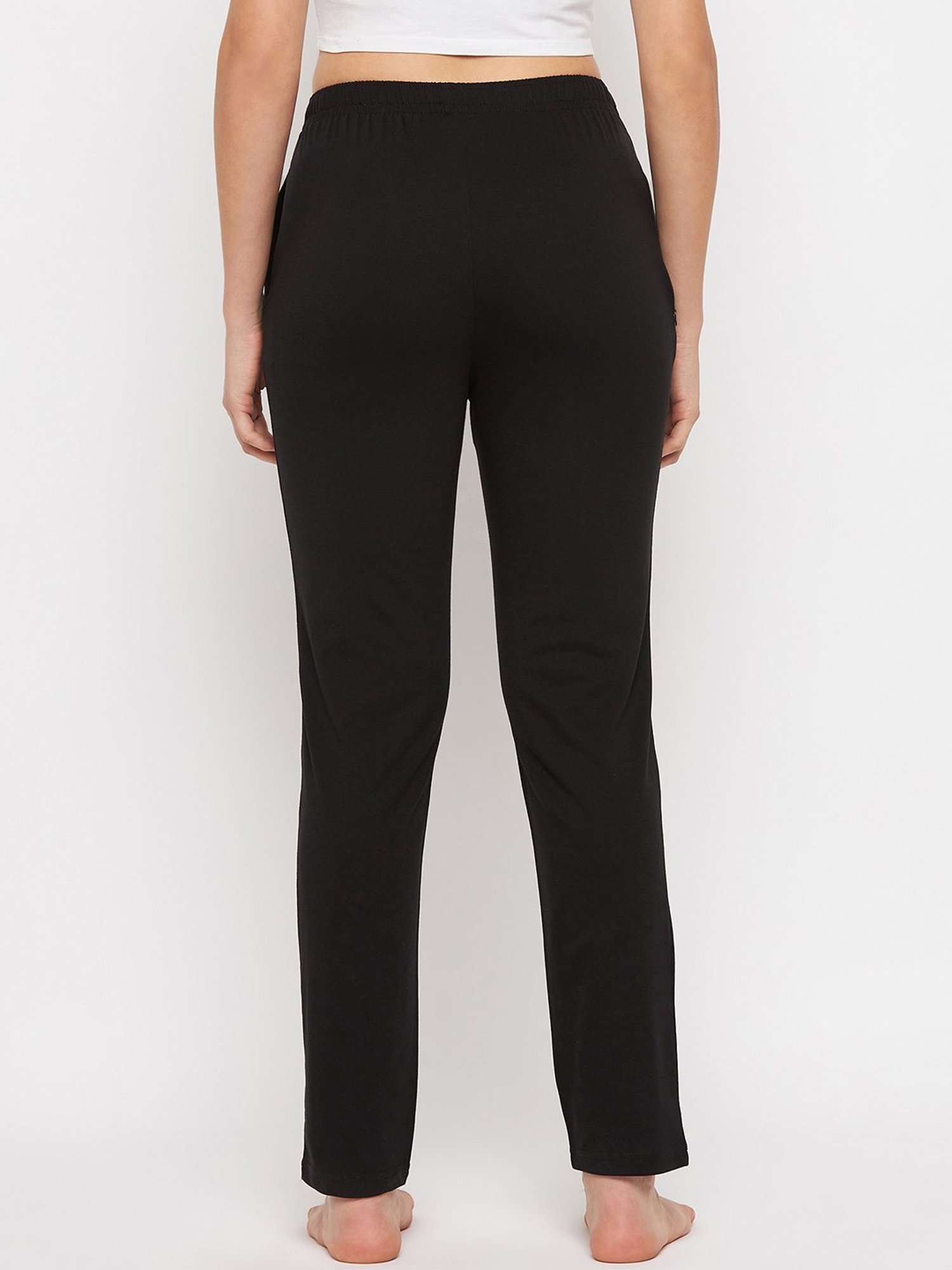 Okane Black Mid Rise Lounge Pants