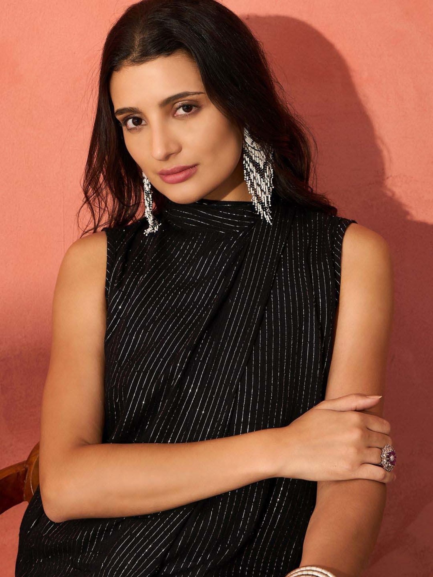 Inweave Black Embellished Top