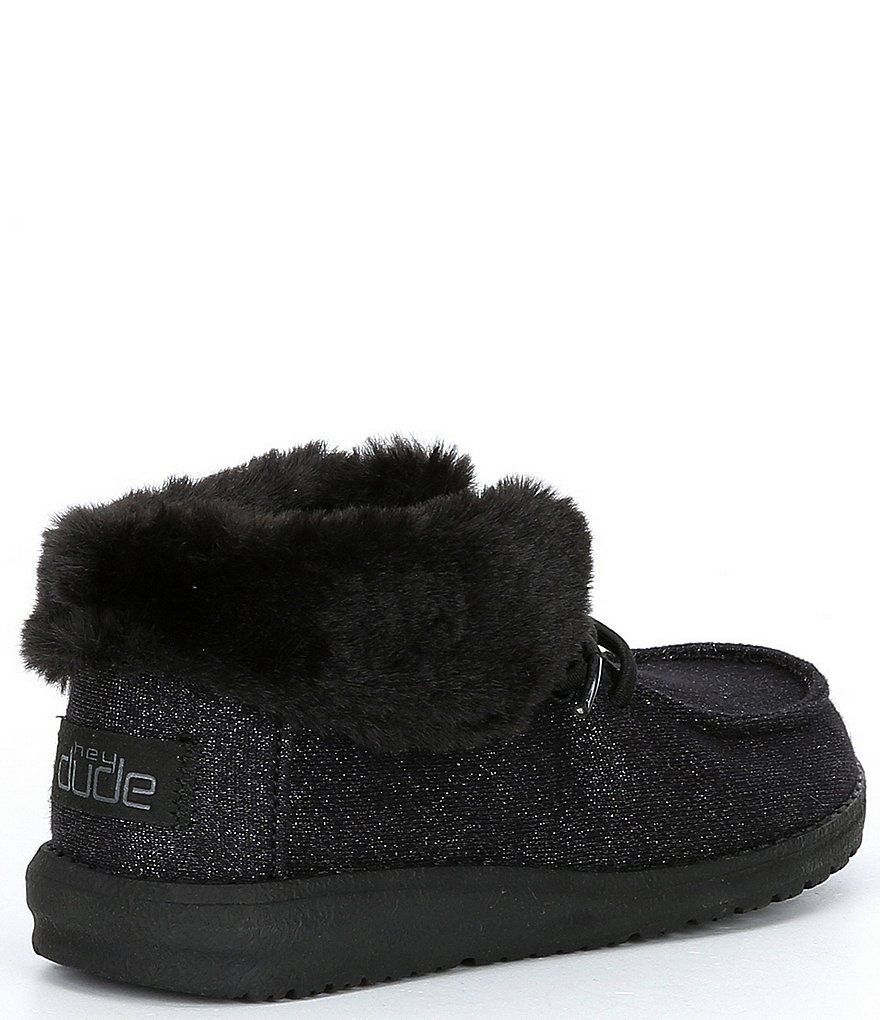Hey Dude Girls' Britt Synthetic Fur Slip-On Washable Boots (Toddler)