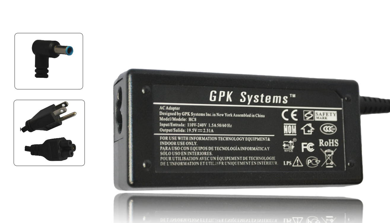 GPK Systems AC Adapter for HP EliteBook Folio 1040 G1 F2R68UT F2R70UT F2R72UT 13-P110NR SPTXT PRO X213-SMB NB