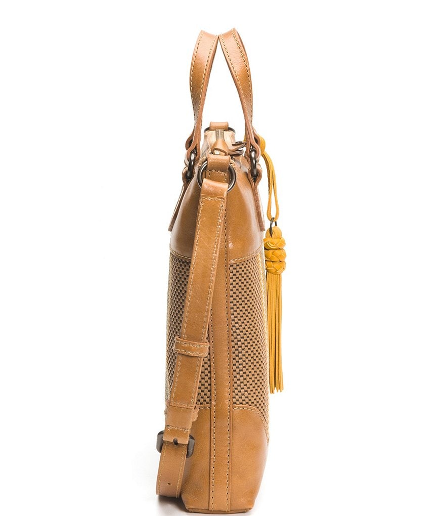 Frye Melissa Striped Small Woven Tote Bag