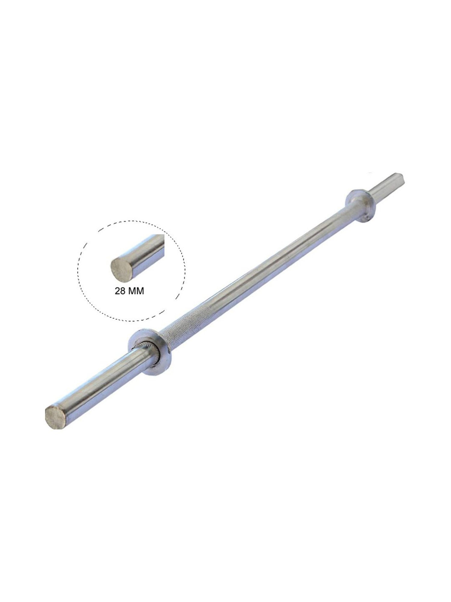 Protoner Weight Lifting Barbell (Silver) Size - 3 feet