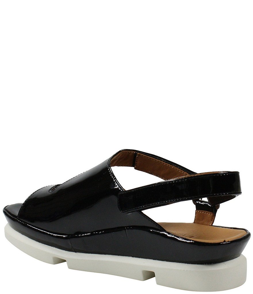 L'Amour Des Pieds Villarmosa Patent Leather Wedge Sandals