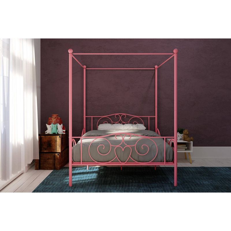 Full Clara Metal Bed Pink - Room & Joy