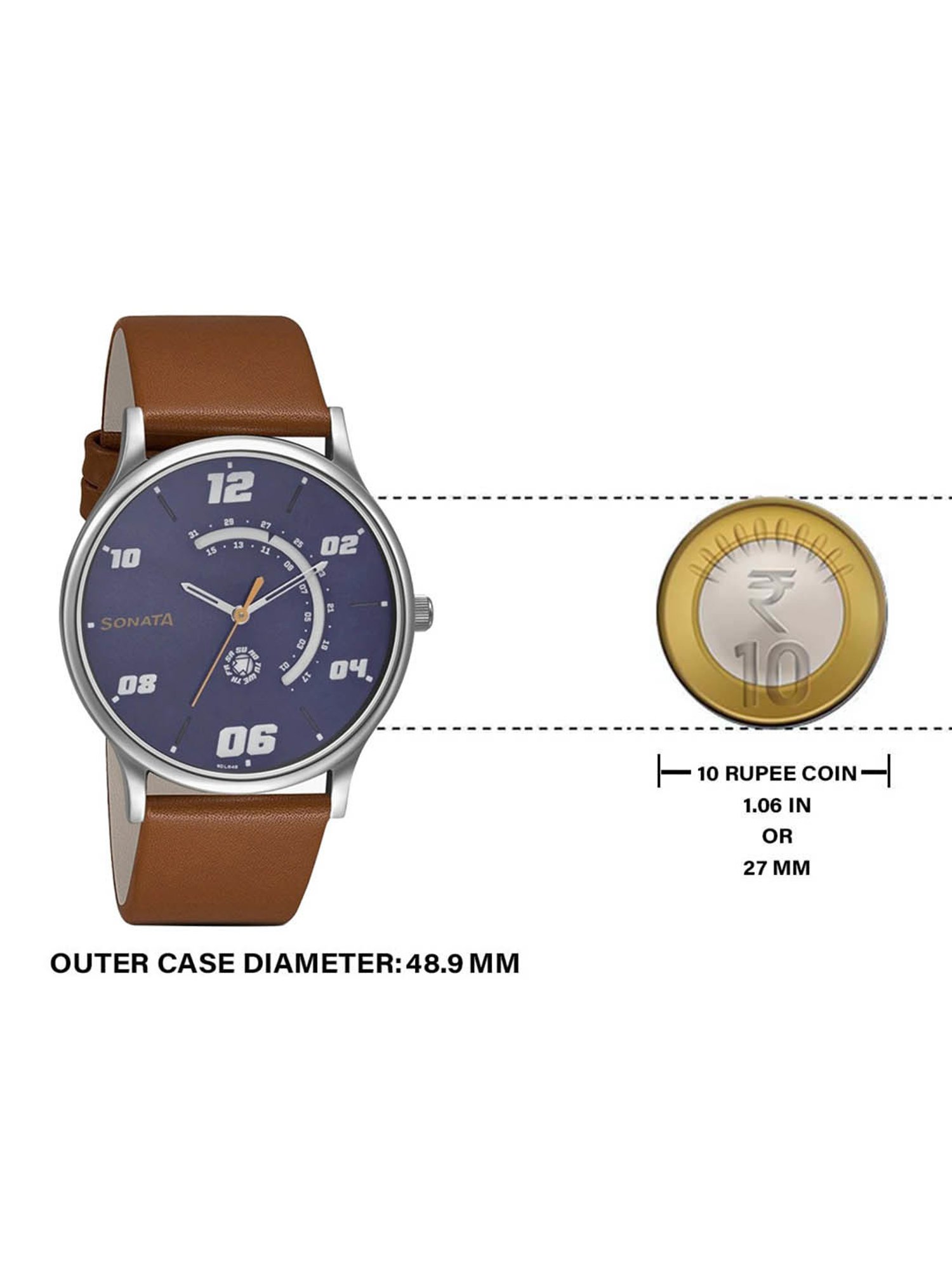 Sonata NR77105SL04 RPM 2.0 Analog Watch for Men