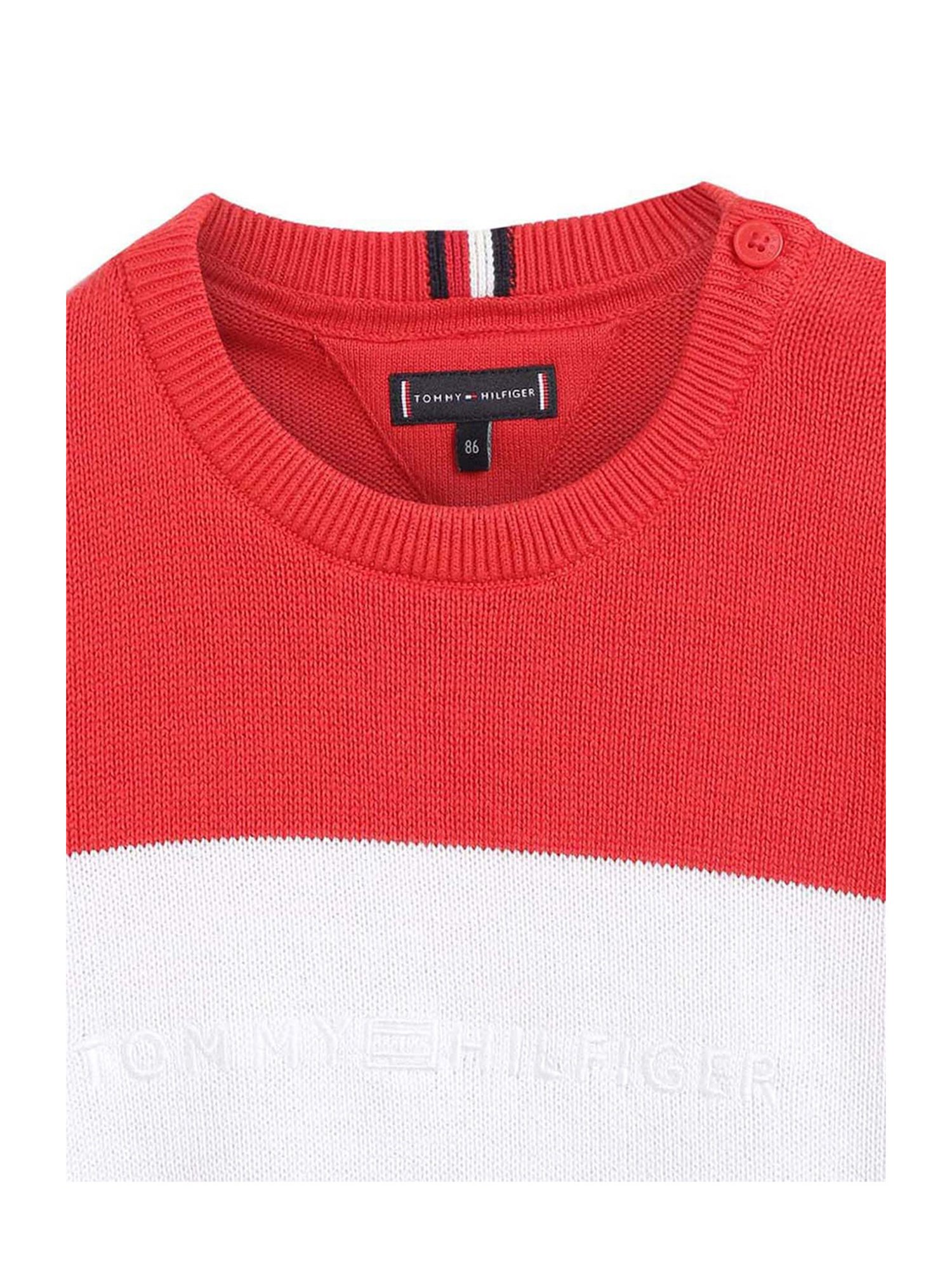 Tommy Hilfiger Kids Multicolor Color Block Full Sleeves Sweater