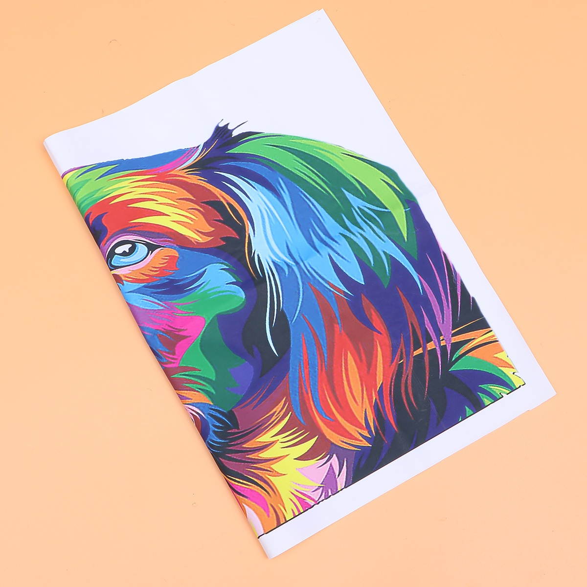 Oil Painting Picture Animals Canvas Colorful Cartoon Dog Paint Frameless Wall Painting for Home Living Room Bedroom Kitchen Office Decoration (50x70cm )