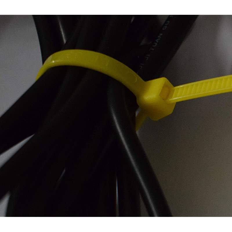 Heavy Duty Self Locking Nylon Cable Zip Ties,100 Pcs (Yellow)