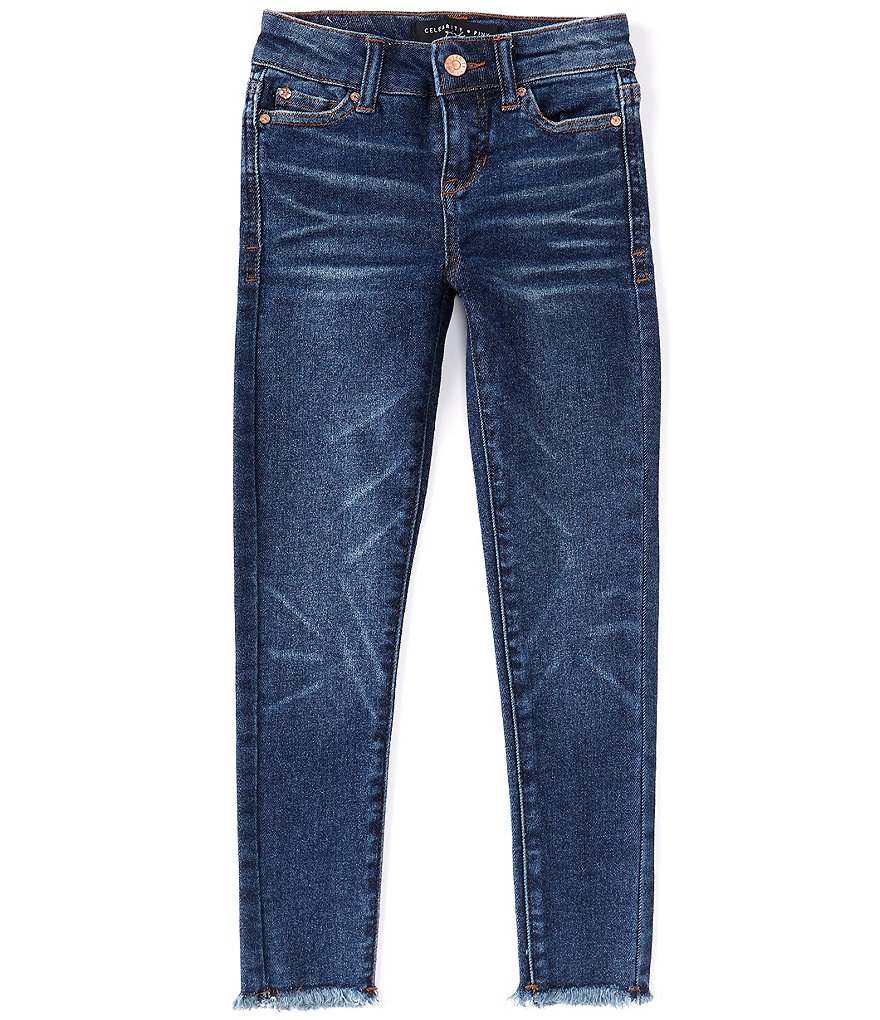 Celebrity Pink Big Girls 7-16 Frayed-Hem Denim Skinny Jeans