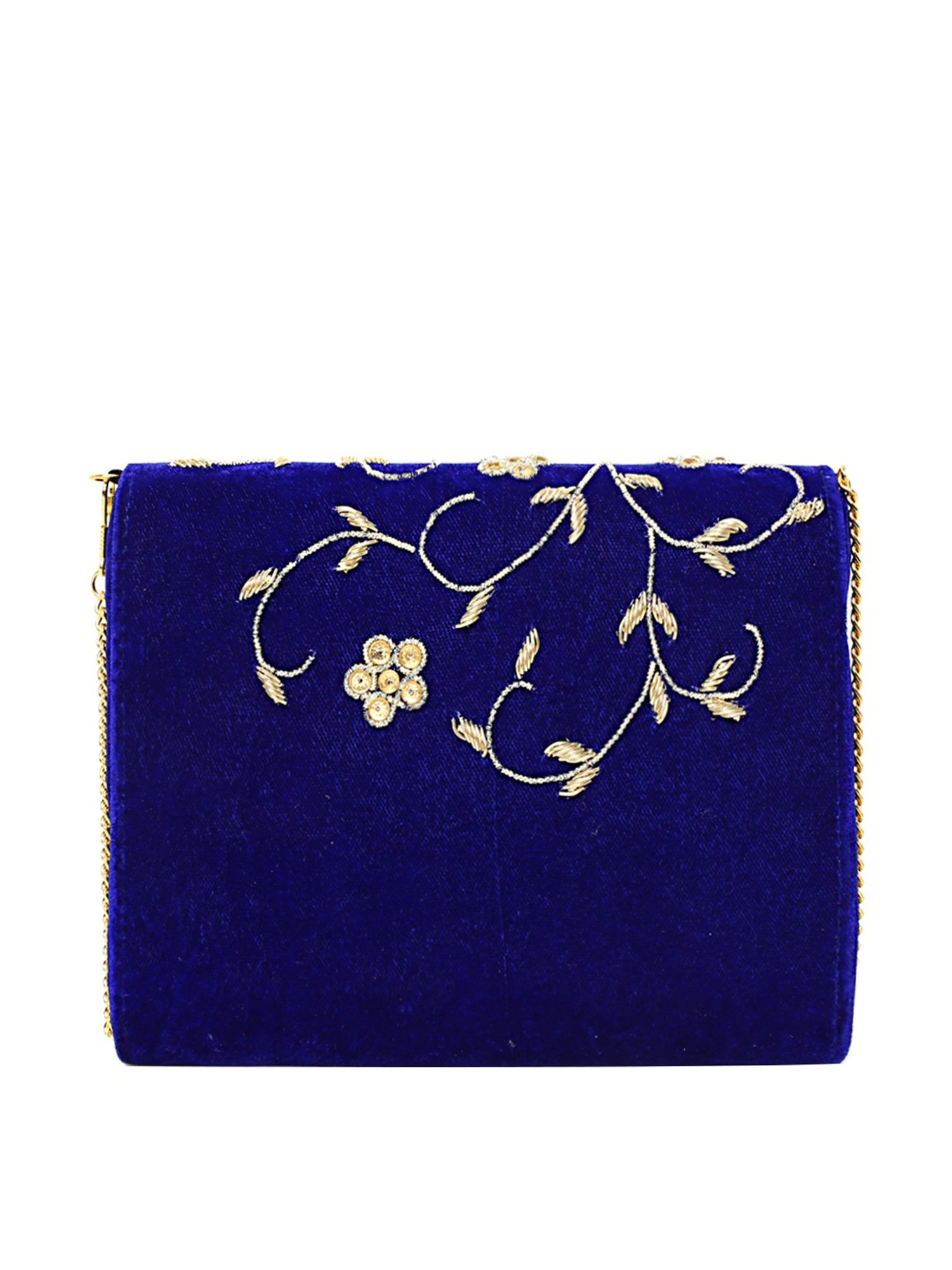 Tarini Nirula Blue Velvet Clutch