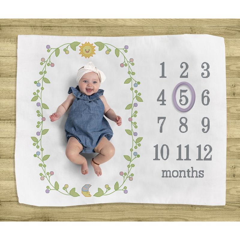 Bucilla Stamped Cross Stitch Kit 34"X42"-Sun & Moon