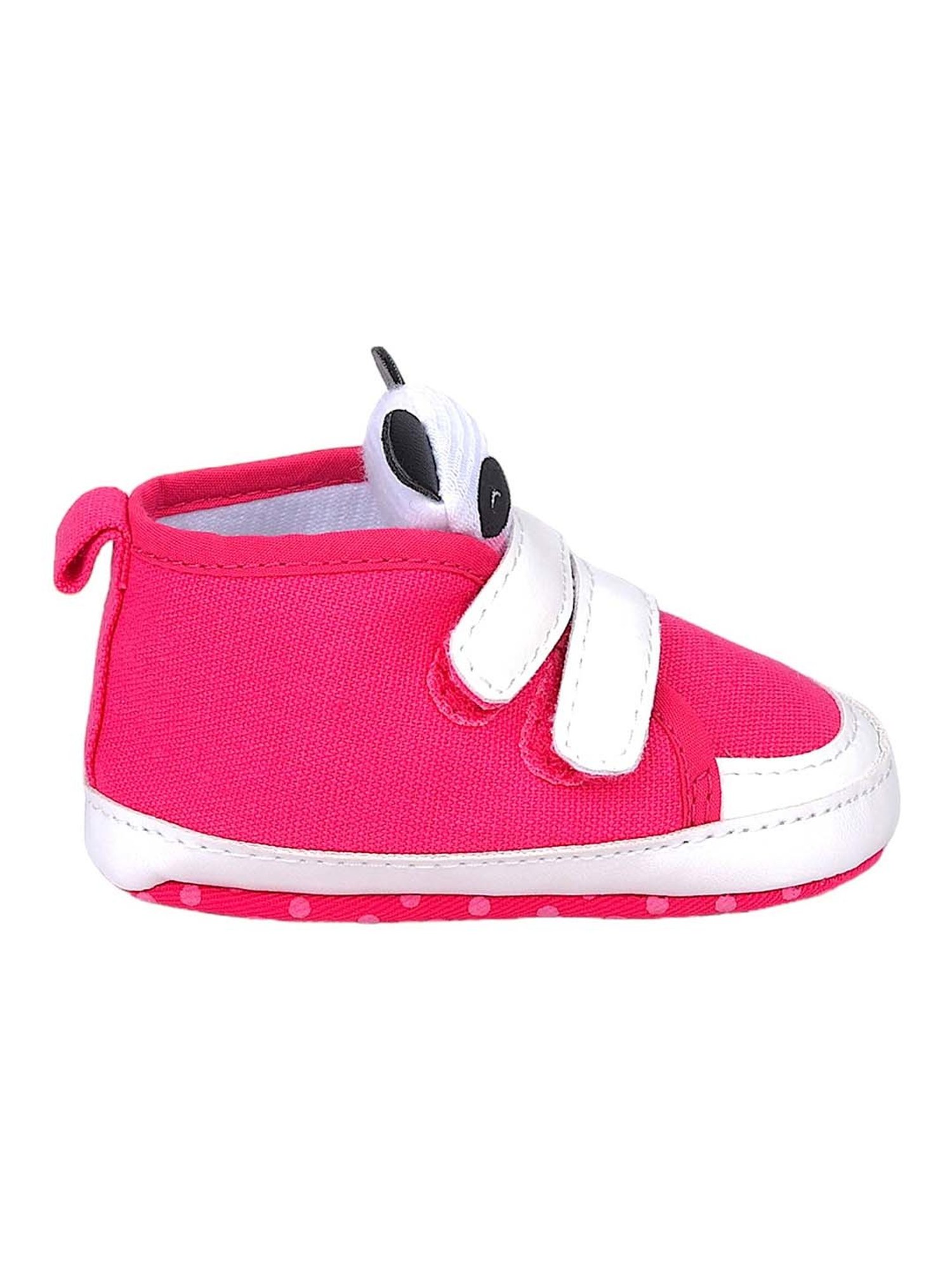 Baby Moo Kids Pink & White Velcro Shoes