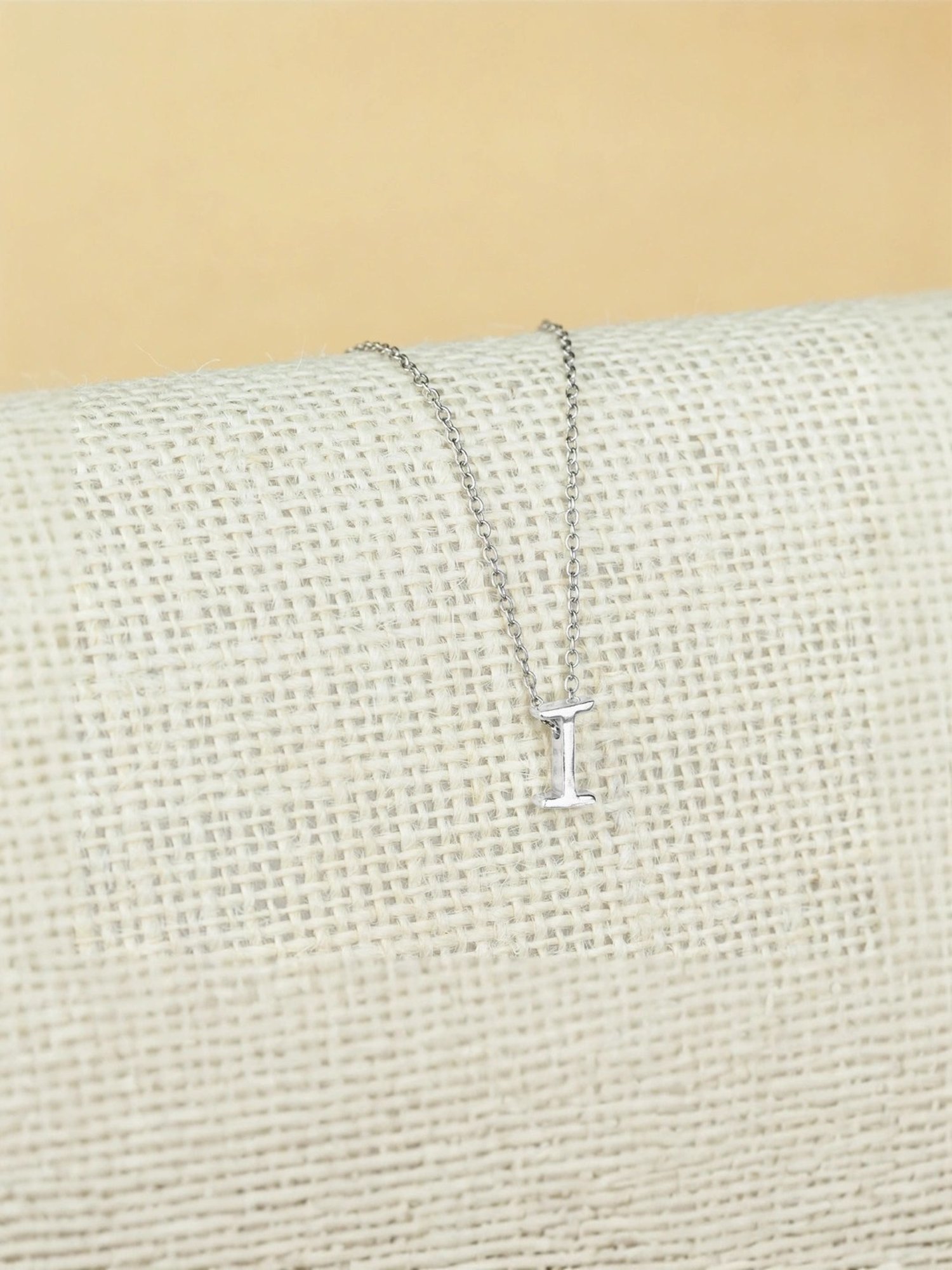 Touch925 Sterling Silver Infinite I Initial Chain Pendant