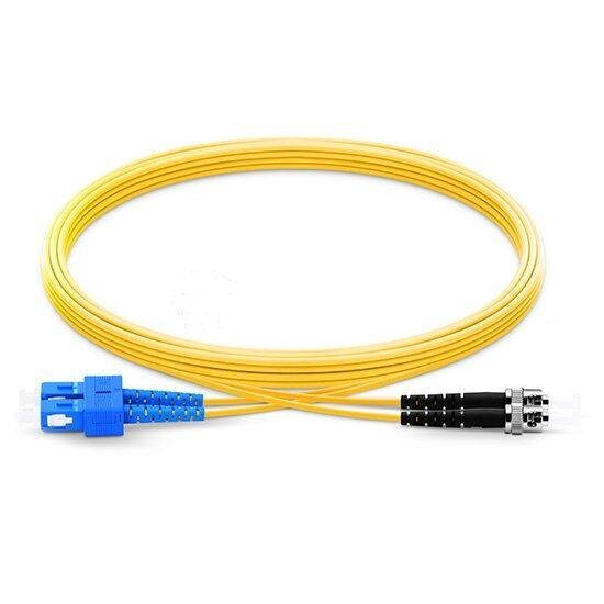 1M SC UPC to ST UPC Duplex 2.0mm PVC 9/125 Single Mode Fiber Patch Cable -8638F