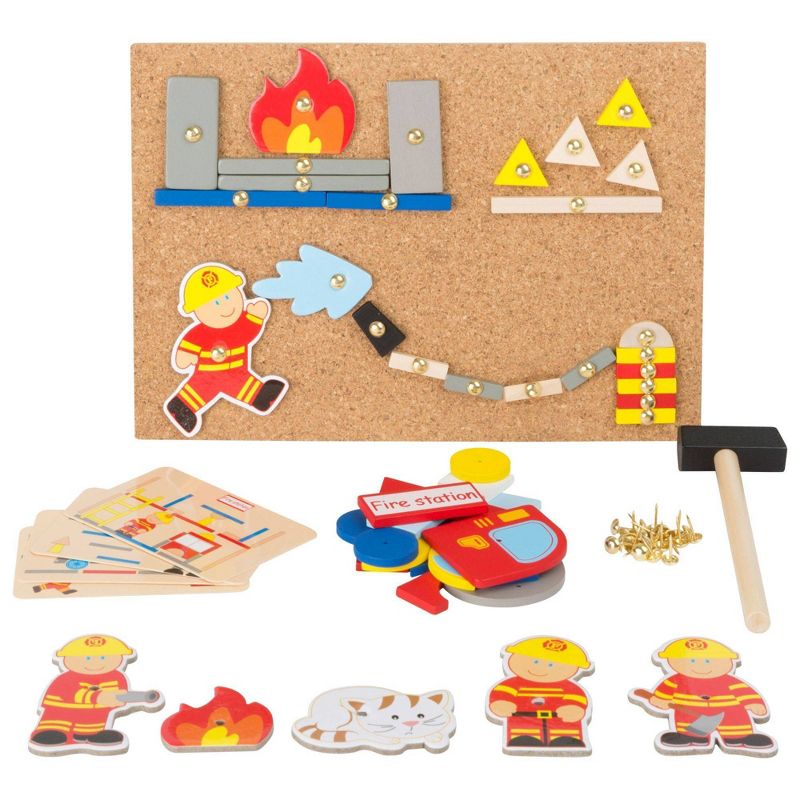 Small Foot Wooden Toys Hammer Arts And Crafts Fireman Playset