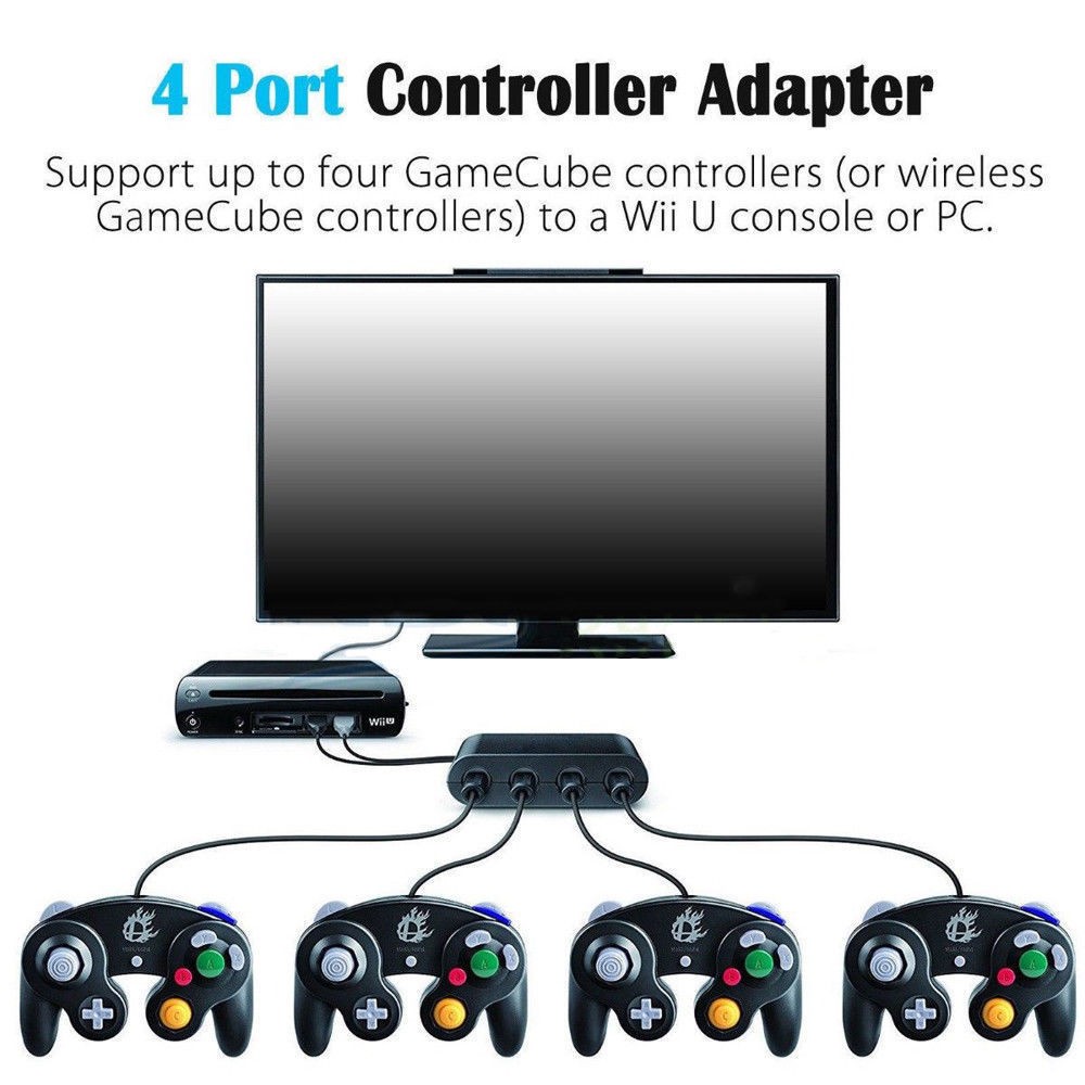 Controller Adapter 4port for nintendo Switch Wii U&PC USB NEW TURBO