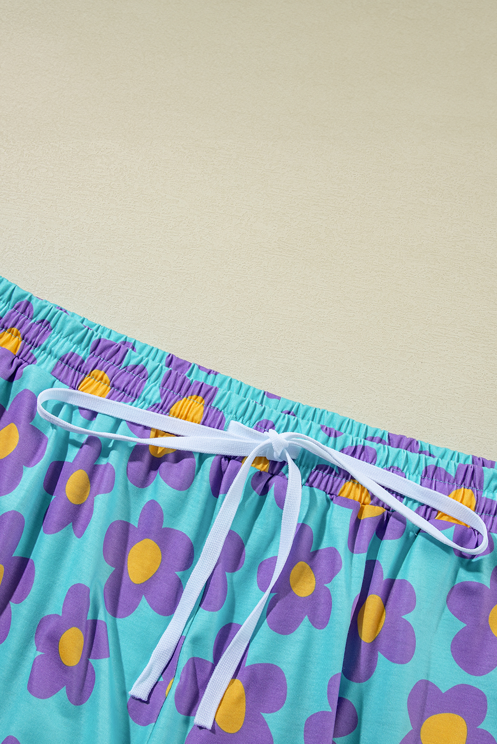 Rose Red Solid Waffle Knit Plus Size Two Piece Shorts Set