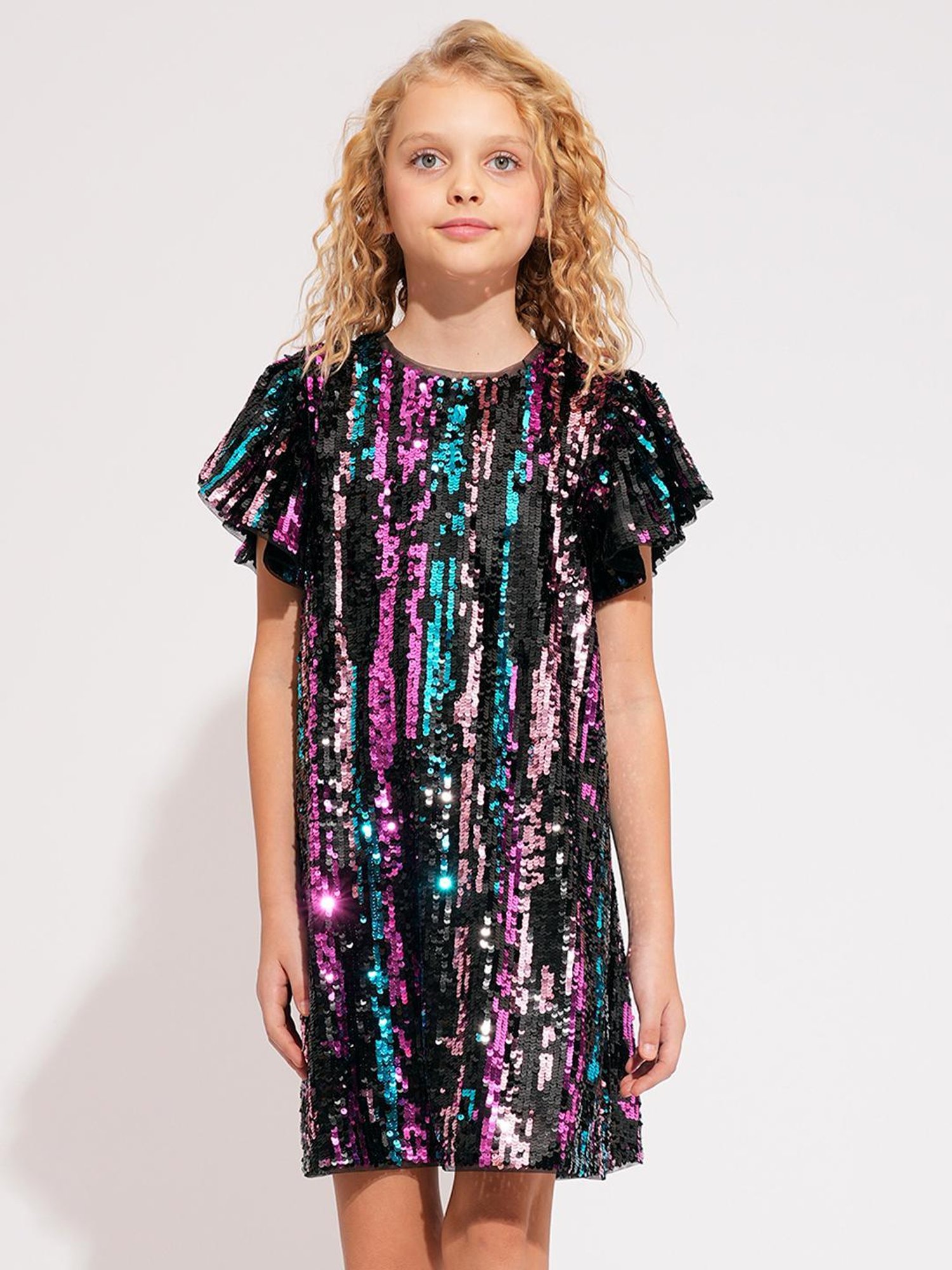 VERO MODA GIRL Kids Jet Black Embellished Dress