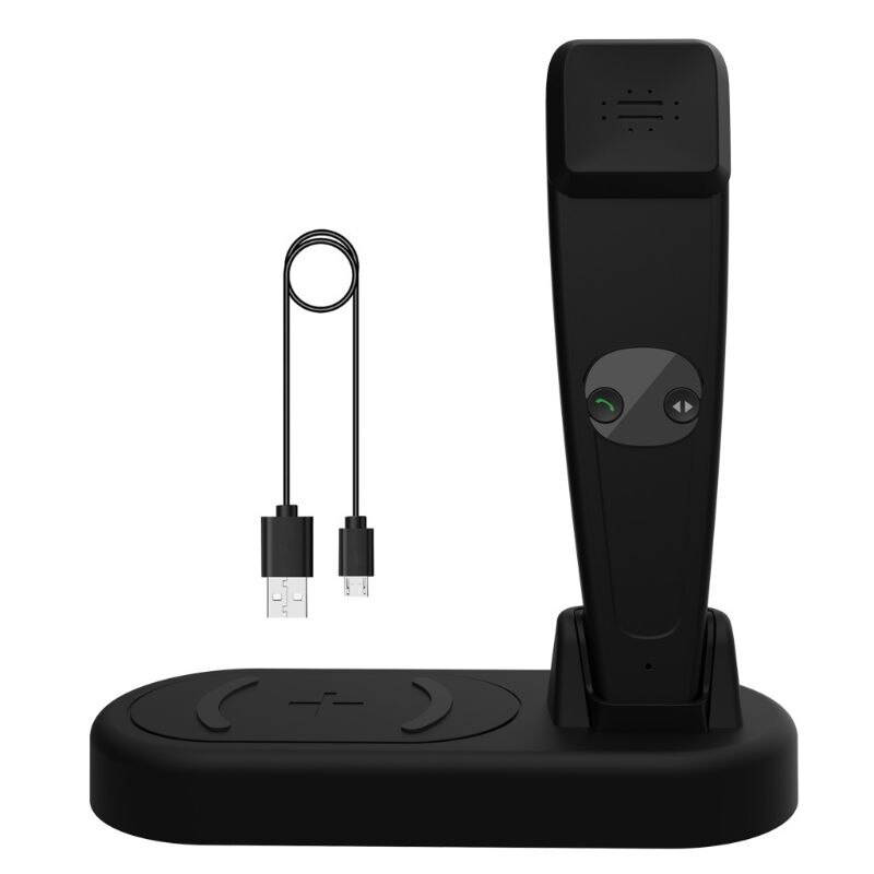 2in1 Retro Telephone Radiation-proof Handset Bluetooth Call Handsfree With Qi Wireless Charger for iphone