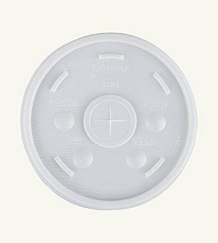 Dart 32TJ32, 32 Oz. White Foam Plastic Cup with Slotted Lid, CASE OF 100