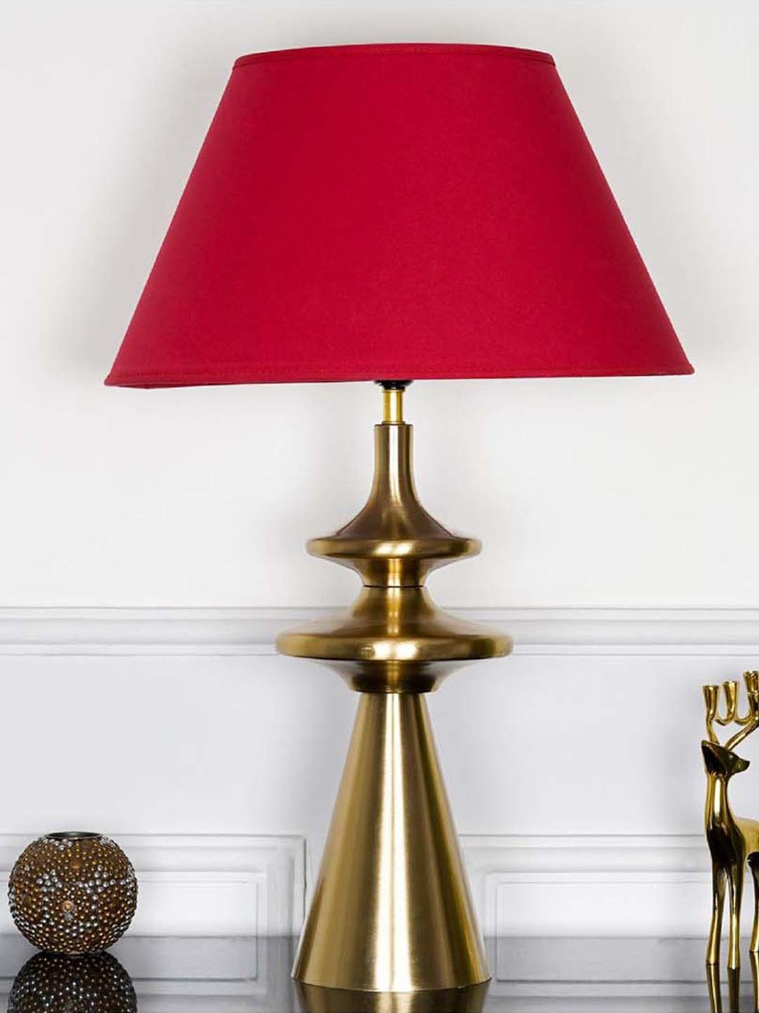 Kapoor E Illuminations Green Study Table Lamp - Set of 1