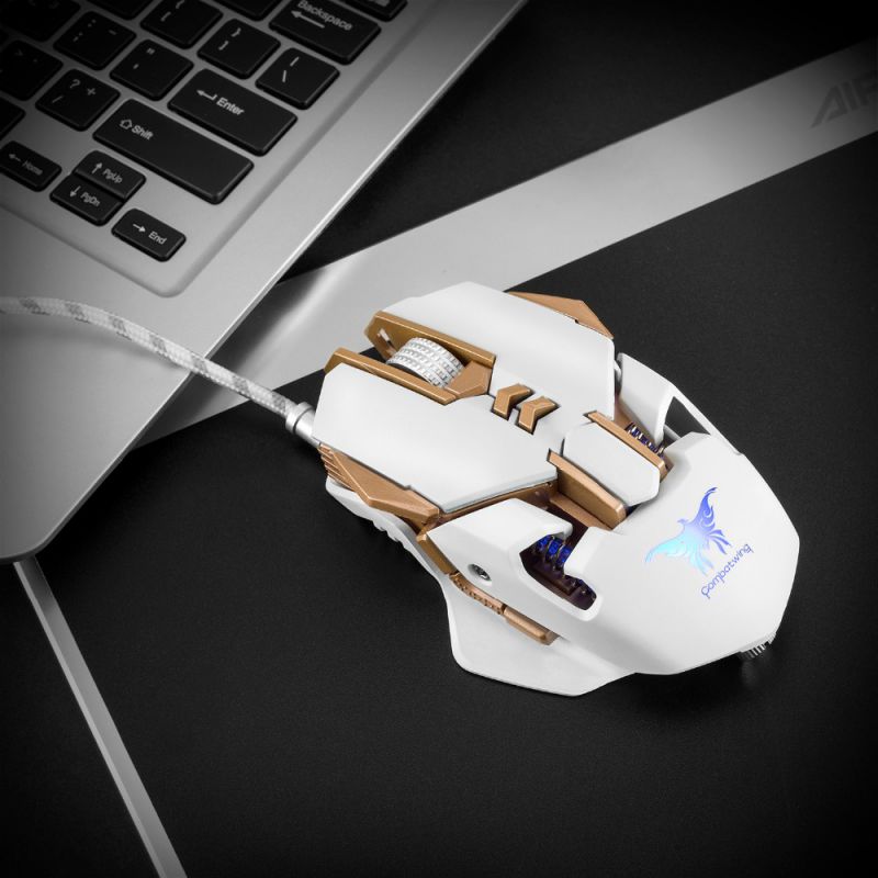 Combaterwing CW30 Wired Gaming Mouse Mice 7 Buttons 3200DPI 1000Hz Return Rate Weight Tuning Optical USB for Gamer Computer