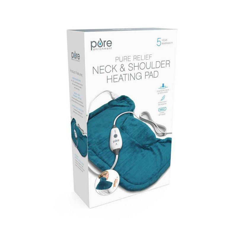 Pure Enrichment PureRelief Neck and Shoulder Heating Pad  - 14" x 22" - Turquoise Blue