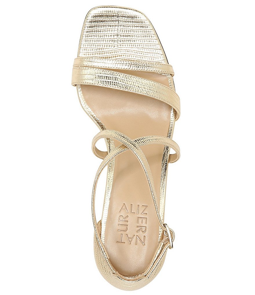 Naturalizer Tiff Lizard Print Metallic Leather Dress Sandals