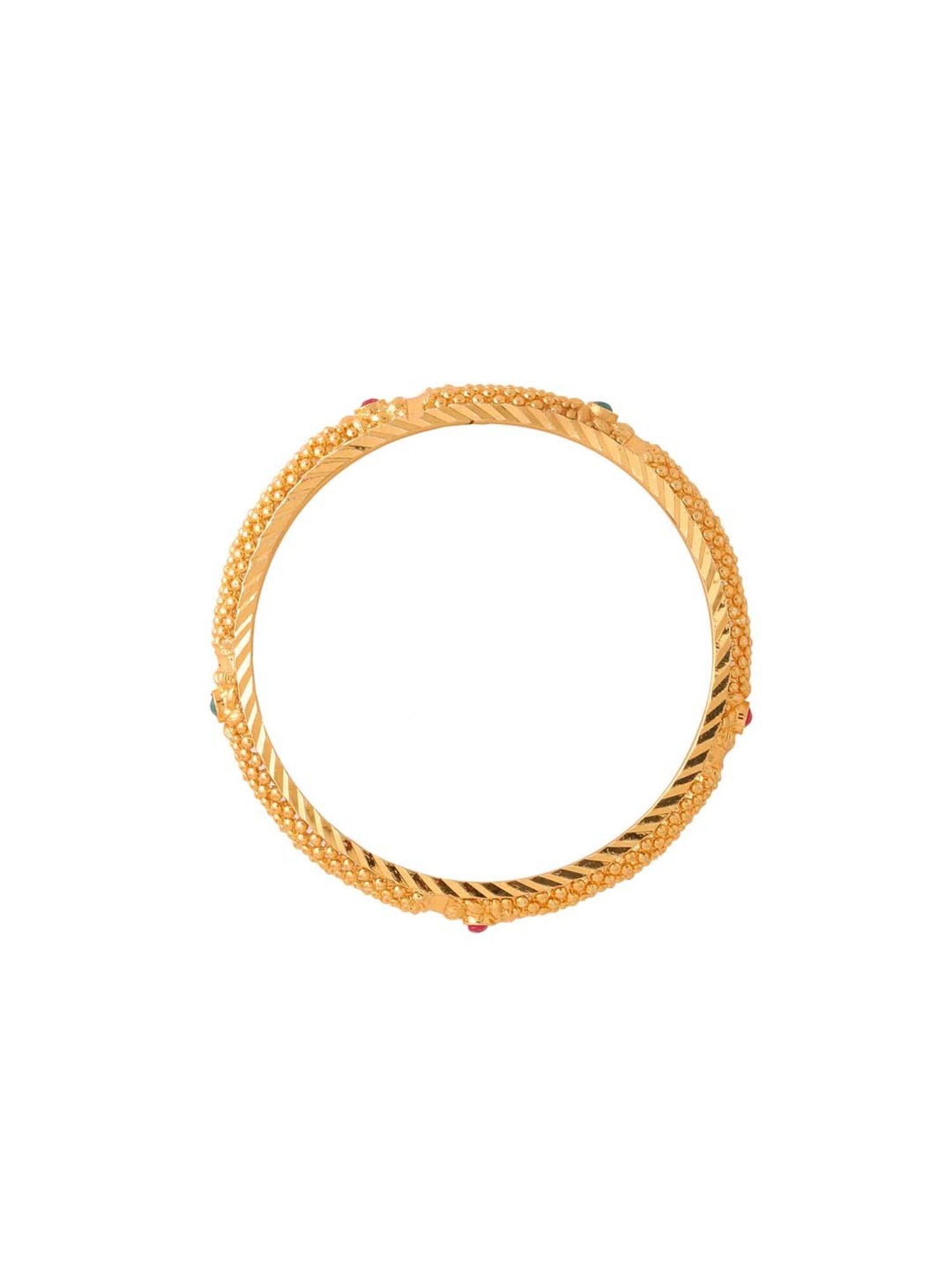 NVR Women's Set Of 4 Gold-Plated Traditional Bangles