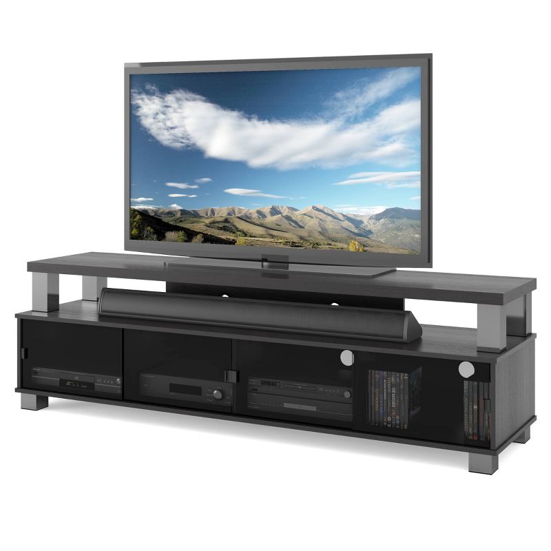 Bromley 2 Tier Ravenwood TV Bench Black 75" - Sonax