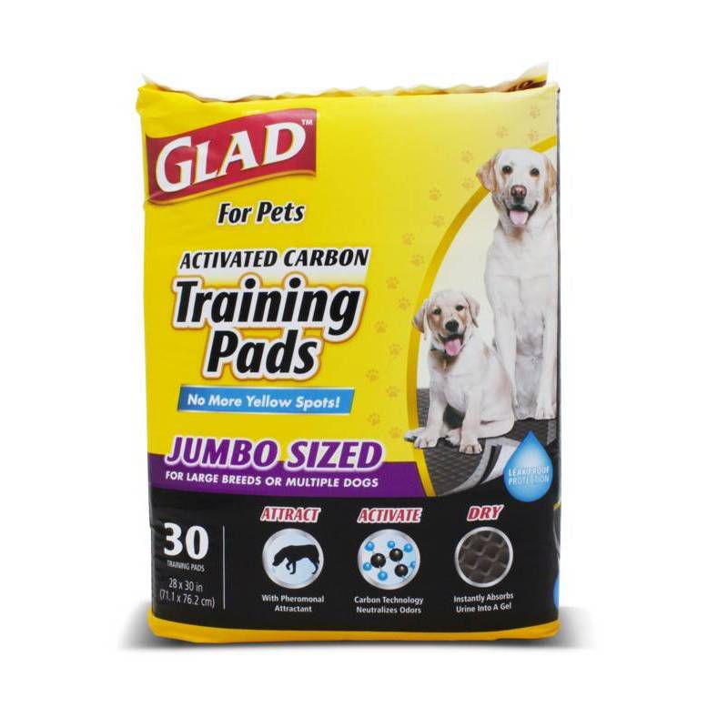 Glad Jumbo Activated Carbon Training Pads for Large Breeds - 30ct