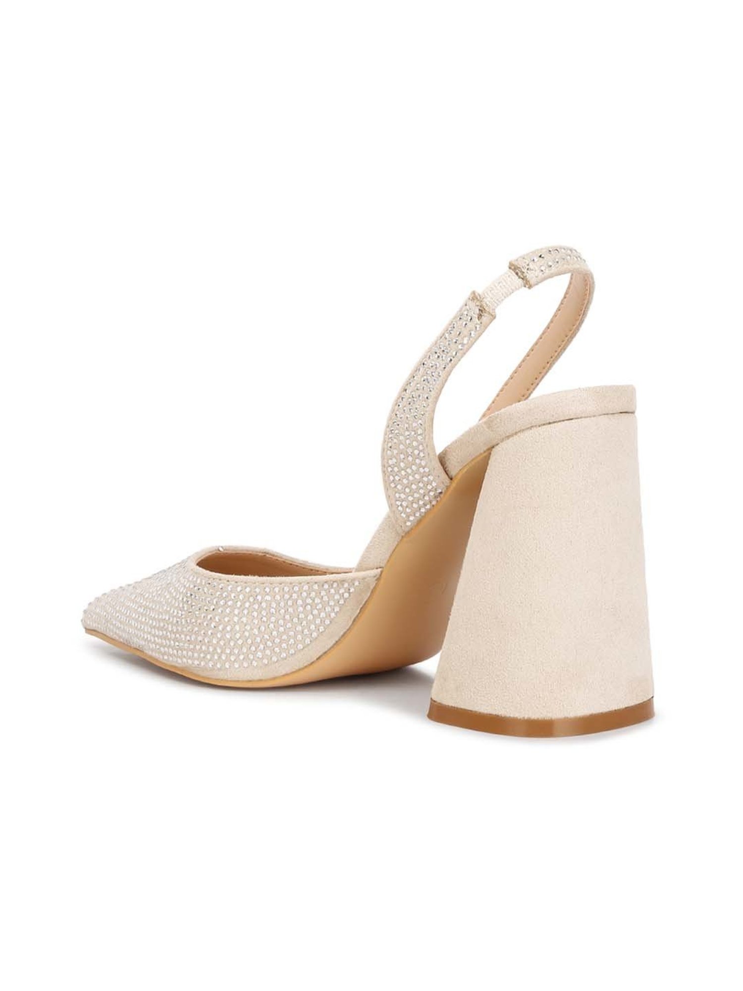 London Rag Women's Beige Sling Back Sandals