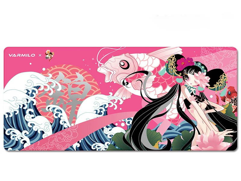 Varmilo Extra Large National Beauty Beijing Opera Desk Pad/Mat with Stitched Edges  Mouse Pad